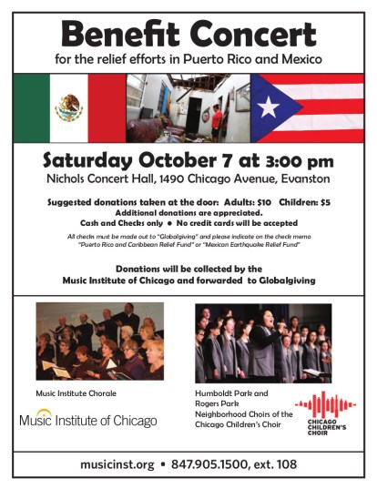 Benefit Concert for the relief efforts in Puerto Rico and Mexico